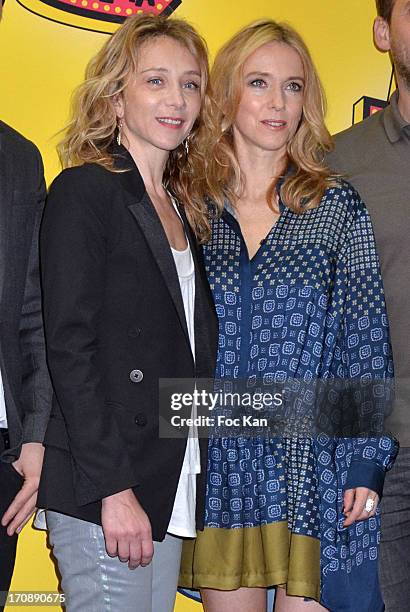 Sylvie Testud and Lea Drucker attend the 'Fete du Cinema 2013' Press Conference at the Hotel Pershing Hall on June 19, 2013 in Paris, France.