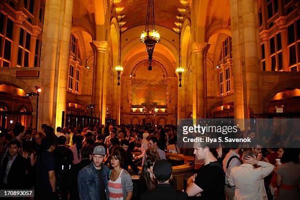 Atmosphere during the after party for the Opening Night premiere of "Ain't Them Bodies Saints" hosted by The Cinema Society at Skylight One Hanson on...