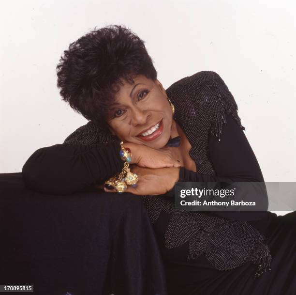 Portrait of American jazz vocalist Betty Carter , New York, 1990.