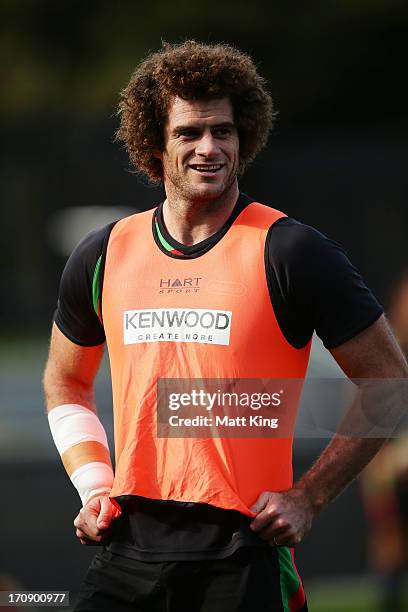 Matt King looks on during a South Sydney Rabbitohs NRL training session at Redfern Oval on June 20, 2013 in Sydney, Australia.