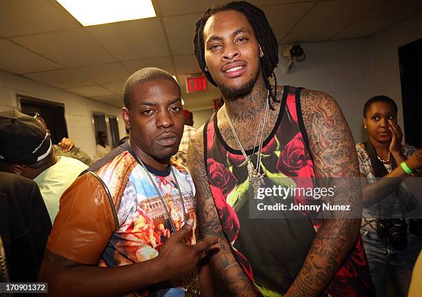 Uncle Murda and Waka Flocka Flame attend B.B. King Blues Club & Grill on June 19, 2013 in New York City.