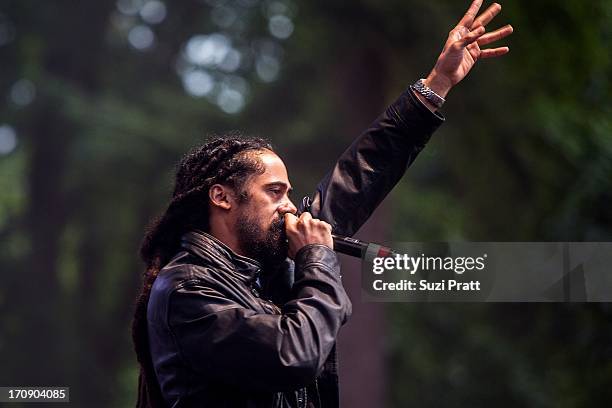 Damian "Jr Gong" Marley performs at Marymoor Park on June 19, 2013 in Redmond, Washington.