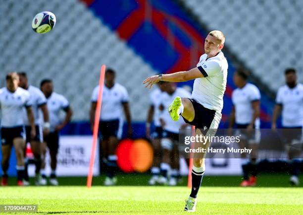 Paris , France - 6 October 2023; Finn Russell during the Scotland rugby captain's run at the Stade de France in Paris, France.