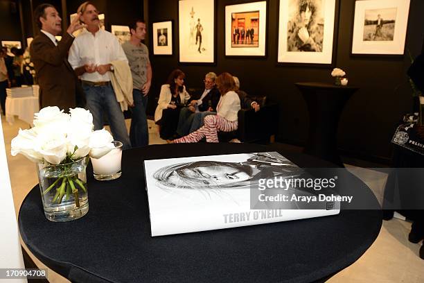 General view of atmosphere at a gallery exhibit of Terry O'Neill Presents The Opus: A 50 Year Retrospective at Mouche Gallery on June 19, 2013 in...