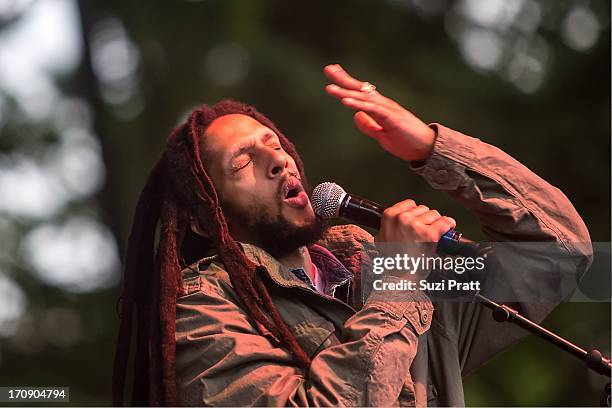 Julian Marley of Ghetto Youth Crew performs live at Marymoor Park on June 19, 2013 in Redmond, Washington.