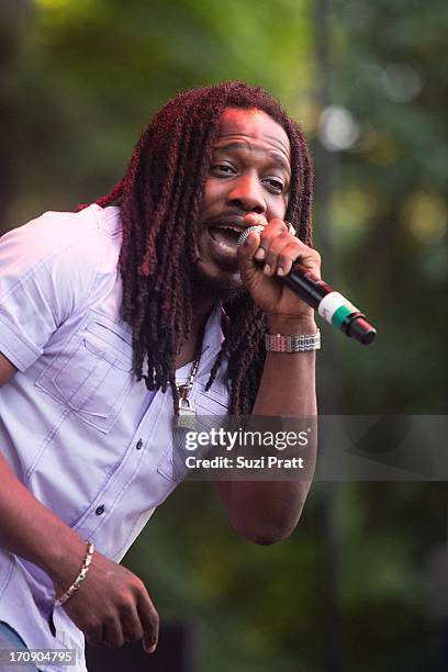 Black Am I of Ghetto Youths Crew performs live at Marymoor Park on June 19, 2013 in Redmond, Washington.