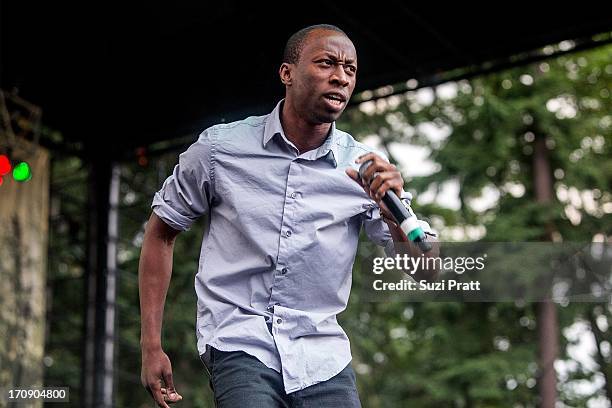 Christopher Ellis of Ghetto Youths Crew performs live at Marymoor Park on June 19, 2013 in Redmond, Washington.