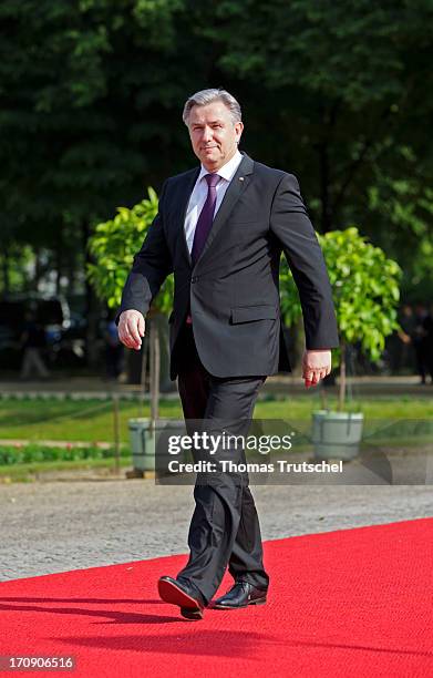 Mayor of Berlin, Klaus Wowereit, attends the dinner given in honour of U.S. President Barack Obama at the Orangerie of Schloss Charlottenburg palace...