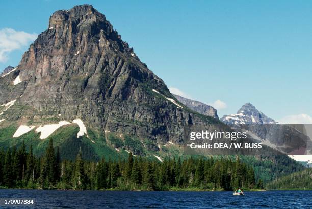 Two Medicine Lake and Sinopah Mountain, Glacier National Park , Montana, United States of America.