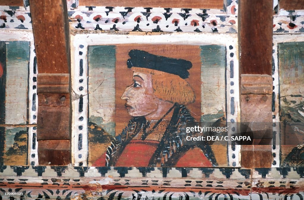 Male figure with a hooked nose...