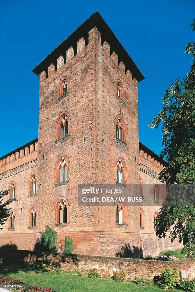 Corner tower of Visconti Castle...