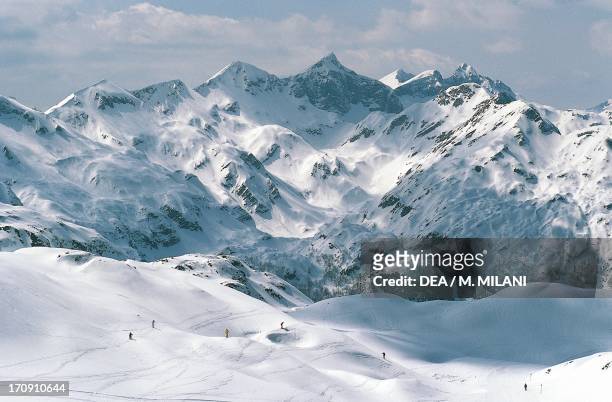 Ski resort at Vogel, Triglav National Park , Julian Alps, Slovenia.