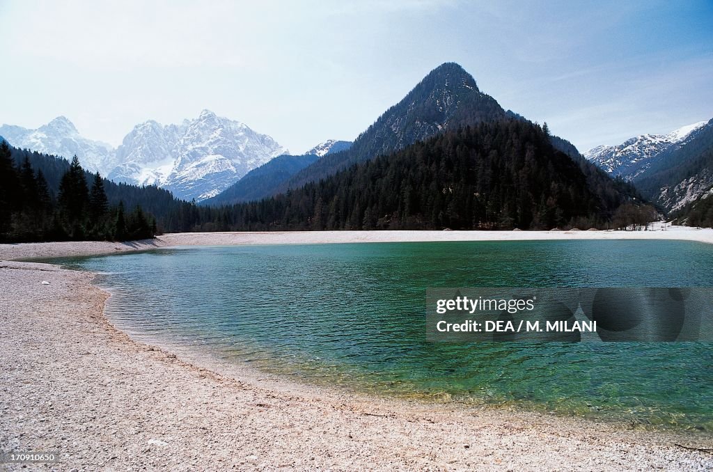 Lake of Ledine nearby Kranjska Gora...