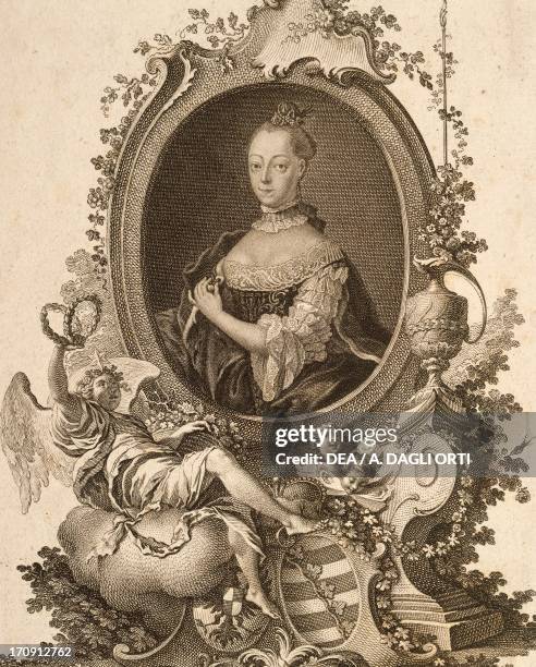 Portrait of Federica Caroline of Saxe-Coburg-Saalfeld , Princess of Saxe-Coburg-Saalfeld and last Margravine of Brandenburg-Ansbach and Bayreuth....