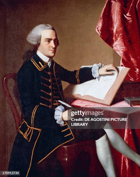 Portrait of John Hancock , U.S. Politician and patriot, ca 1765, by John Singleton Copley , oil on canvas. United States, 18th century. Boston,...