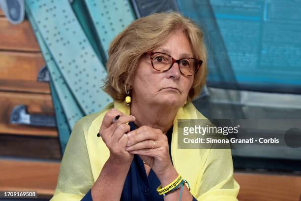 Paola Deffendi, mother of Giulio Regeni during a press conference at the headquarters of the Order of Press Journalists of the Family of Giulio...