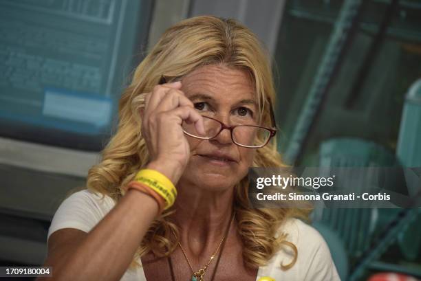 Lawyer Alessandra Ballerini a during a press conference at the headquarters of the Order of Press Journalists of the Family of Giulio Regeni, on...