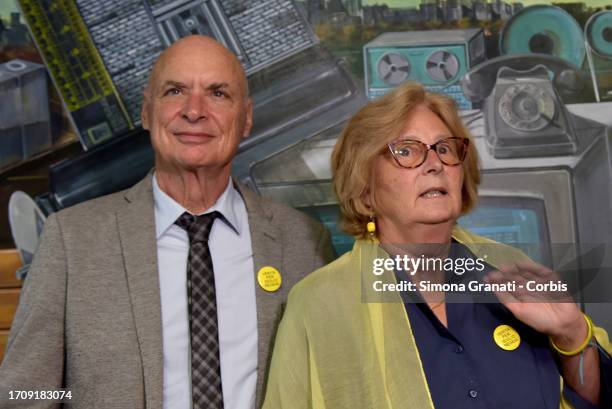 Claudio Regeni and Paola Deffendi, parents of Giulio Regeni, hold a press conference at the headquarters of the Order of Press Journalists of the...