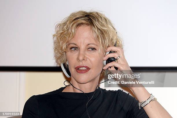 Meg Ryan attends a TaoClass lecture as part of Taormina Filmfest 2013 on June 20, 2013 in Taormina, Italy.