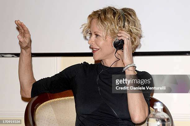Meg Ryan attends a TaoClass lecture as part of Taormina Filmfest 2013 on June 20, 2013 in Taormina, Italy.