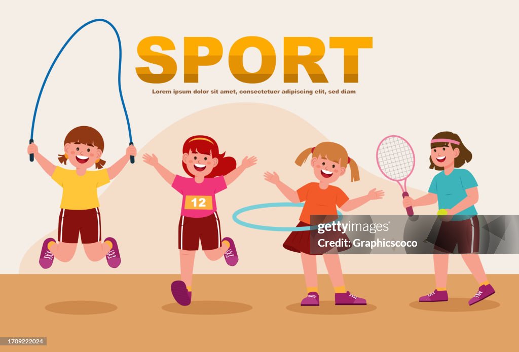 Different Competitions School Sports Competition School Children Participate In Different ...