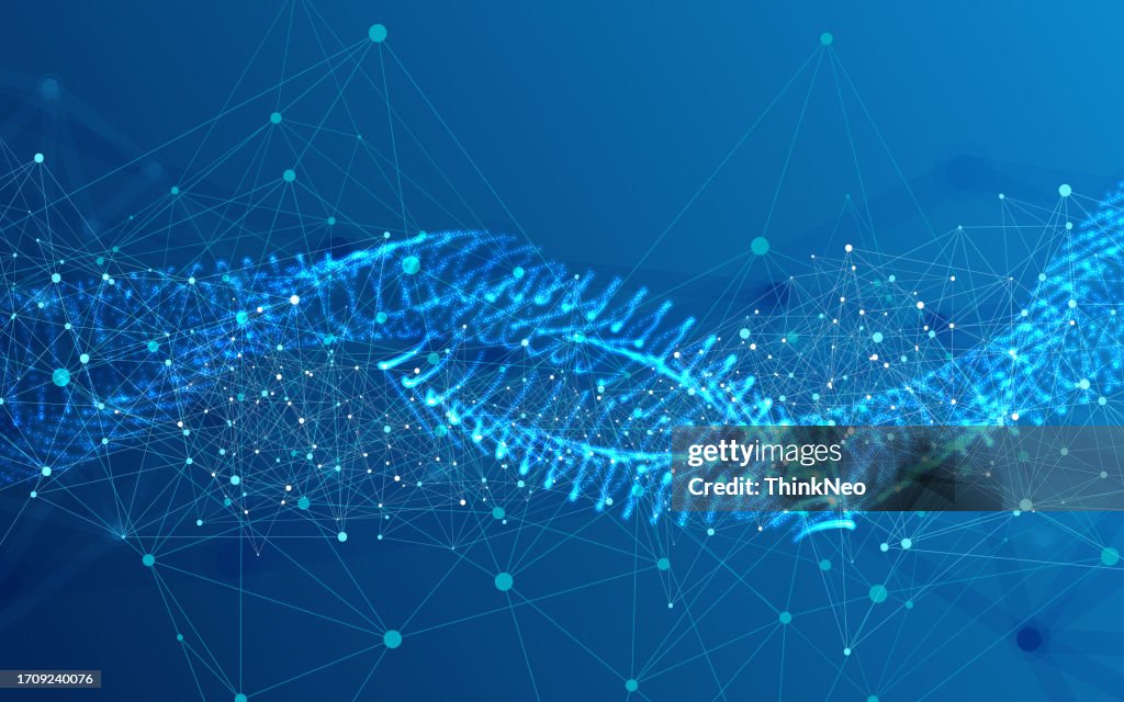 Futuristic wave, Futuristic data stream vector background.