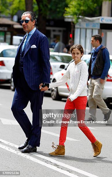 Jaime de Marichalar and her daughter Victoria Federica de Marichalar are seen on May 27, 2013 in Madrid, Spain.