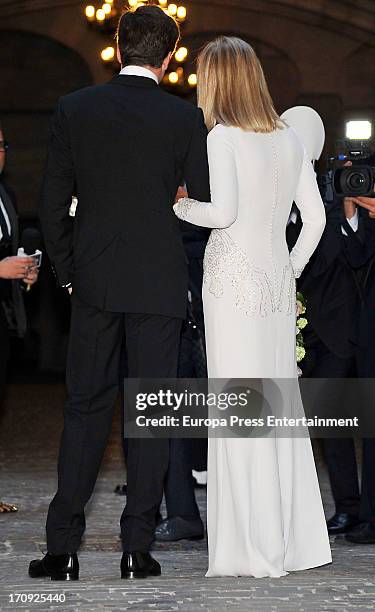 Wedding of Rosa Clara and Josep Artigas at Barcelona Townhall on June 15, 2013 in Barcelona, Spain. Rosa Clara is the owner of one of the most...