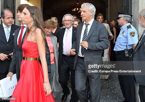 Xavier Trias attends the wedding of Rosa Clara and Josep Artigas at Barcelona Townhall on June 15, 2013 in Barcelona, Spain. Rosa Clara is the owner...