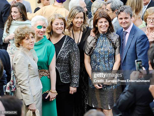 Maria de Villota attends the wedding of her brother Emilio Villota and Elda Benitez-Inglott Bellini at Espiritu Santo Church on June 8, 2013 in Las...