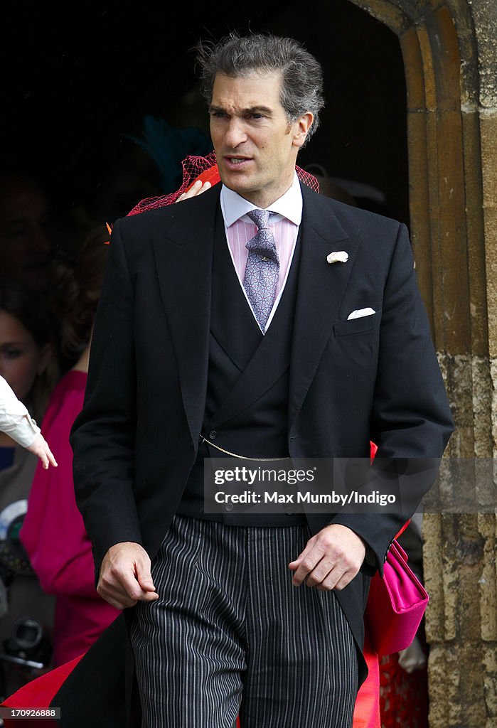 Edward van Cutsem attends the wedding of William van Cutsem and Rosie ...
