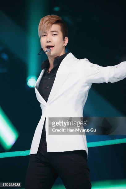 Of South Korean boy band MBLAQ performs onstage during the Mnet 'M CountDown' at CJ E&M Center on June 20, 2013 in Seoul, South Korea.
