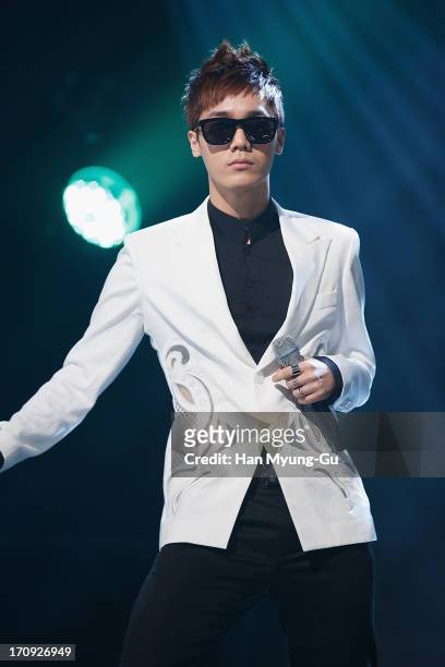 Mir of South Korean boy band MBLAQ performs onstage during the Mnet 'M CountDown' at CJ E&M Center on June 20, 2013 in Seoul, South Korea.