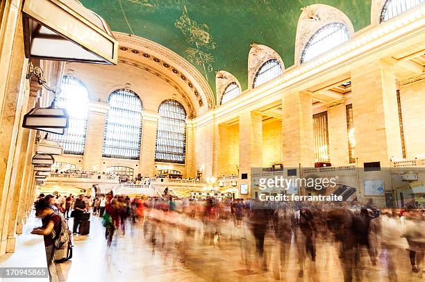 grand central station new york - central hall stock pictures, royalty-free photos & images