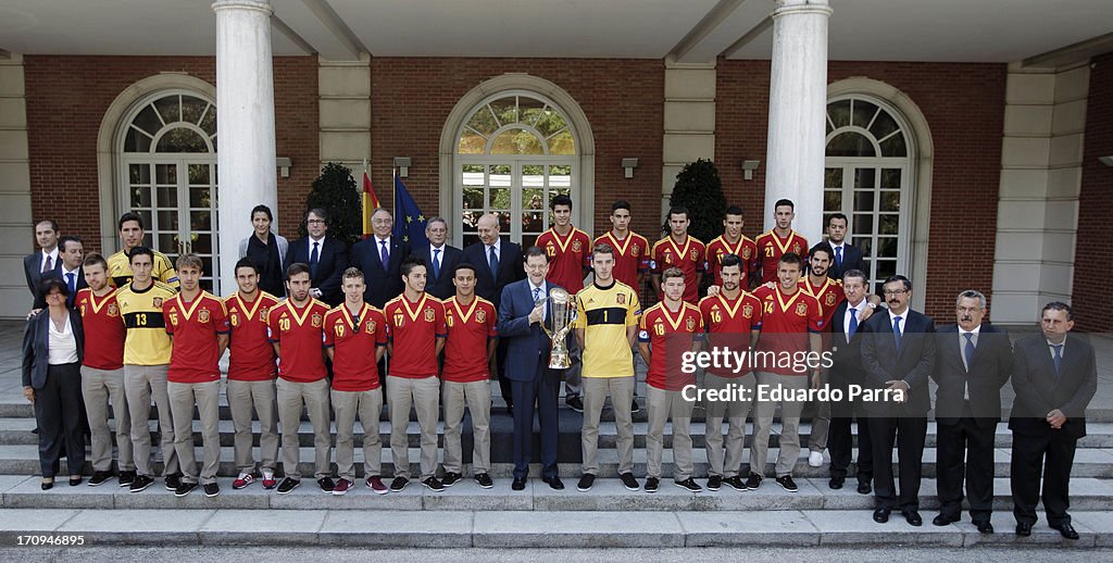 Mariano Rajoy Receives Winners of U21 Cup in Madrid