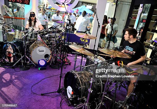 Andrew W.K. And Mark Seman perform during the MTV, VH1, CMT & LOGO 2013 O Music Awards on June 20, 2013 in New York City.