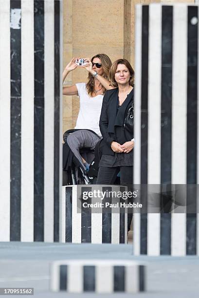 Model Gisele Bundchen is sighted at the Palais Royal on June 20, 2013 in Paris, France.