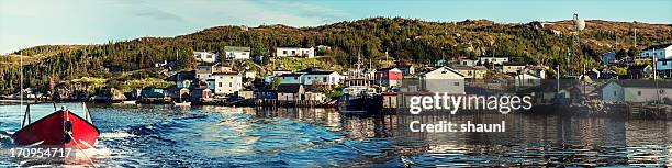 outport village - newfoundland and labrador stock pictures, royalty-free photos & images