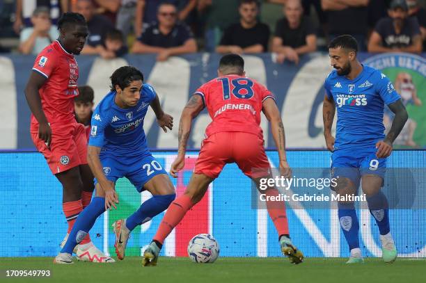 Matteo Cancellieri of Empoli FC in action during the Serie A TIM match between Empoli FC and Udinese Calcio at Stadio Carlo Castellani on October 6,...