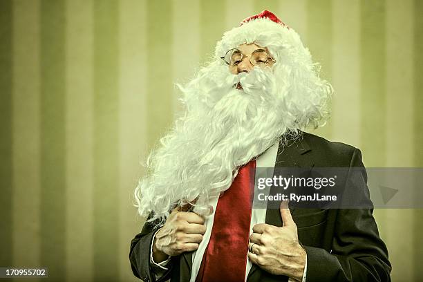 corporate santa claus - skjorta och slips bildbanksfoton och bilder