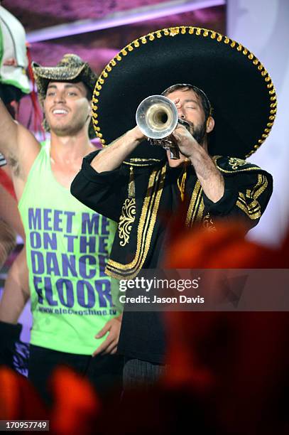 Kai Welch of Electro Shine performs during the MTV, VH1, CMT & LOGO 2013 O Music Awards on June 20, 2013 in Nashville, Tennessee.