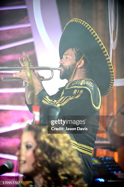 Kai Welch of Electo Shine performs during the MTV, VH1, CMT & LOGO 2013 O Music Awards on June 20, 2013 in Nashville, Tennessee.