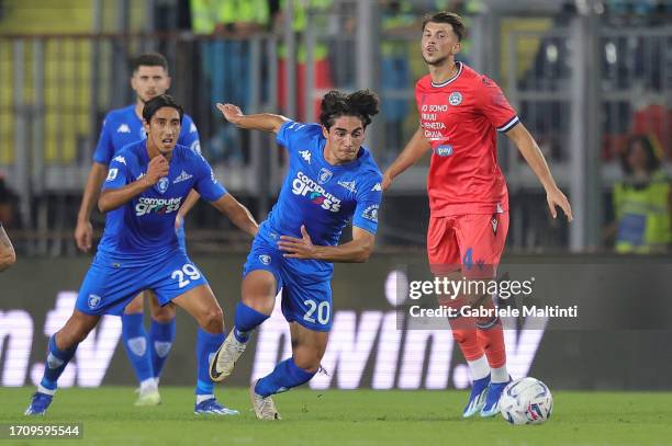 Matteo Cancellieri of Empoli FC in action during the Serie A TIM match between Empoli FC and Udinese Calcio at Stadio Carlo Castellani on October 6,...