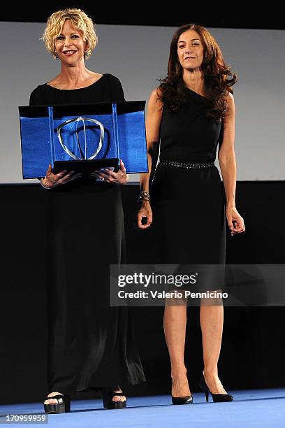 Meg Ryan and Antonella Bruno attend the Taormina Filmfest 2013 on June 20, 2013 in Taormina, Italy.