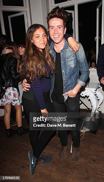 Miquita Oliver and Nick Grimshaw attend the Carrera Ignition Night at The House of St Barnabas on June 20, 2013 in London, England.