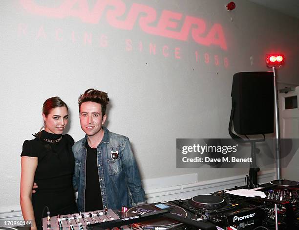 Amber Le Bon and Nick Grimshaw attend the Carrera Ignition Night at The House of St Barnabas on June 20, 2013 in London, England.