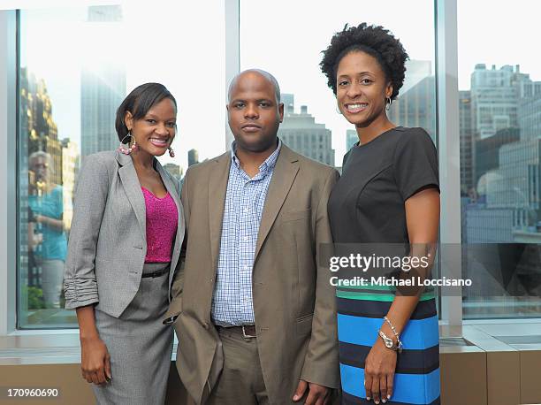 Film subjects Brandy Alexander, Travis Williams and June Hardwick attend the HBO Documentaries' New York Premiere of "Gideon's Army" HBO Theater on...