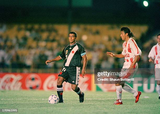 Brazilian footballer Romario of Vasco da Gama during a World Club Championship first stage match against Necaxa at the Maracana Stadium, Rio de...