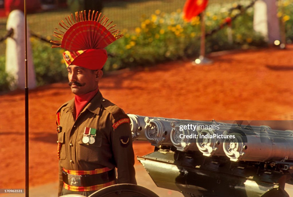 Soldier at Republic Day parade