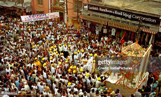 Religious procession, Raghunath mandir, Jammu and Kashmir, India.